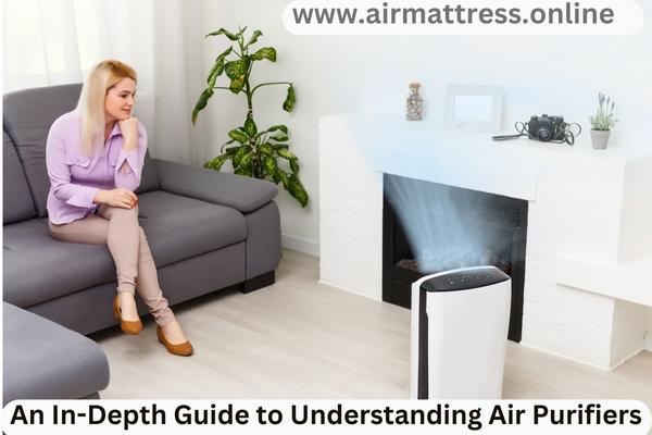 Air Purifier , Business Woman Use Filter for Clean Room in a Living Room